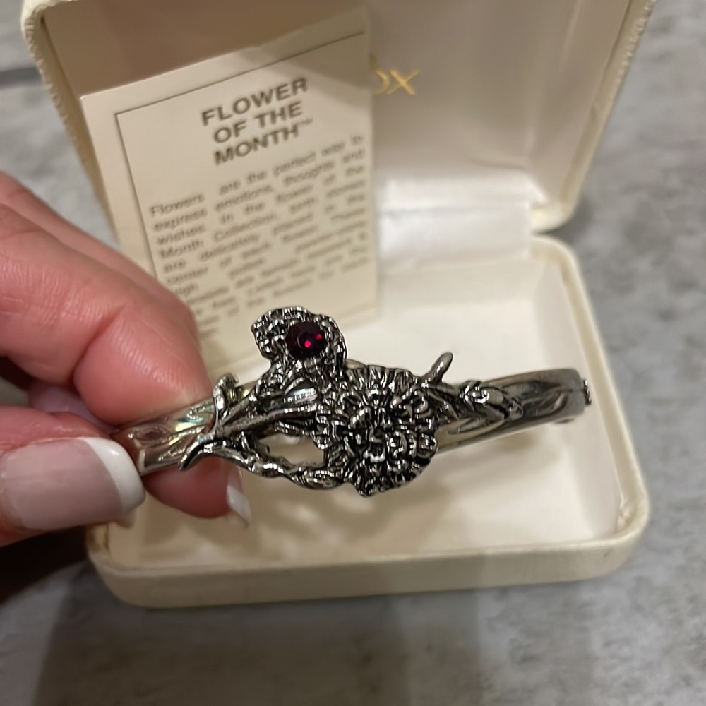 Garnet January birthstone barcelet